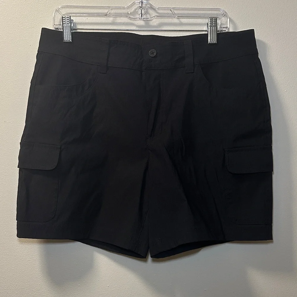 💛Eddie Bauer Women’s Black Summer Trail 6” Short Sz 12 Style 5165